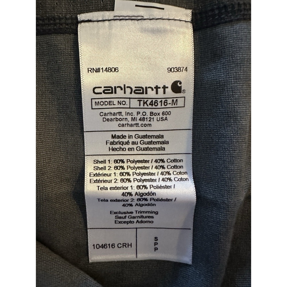 Men's S Carhartt TK4616 Force Relaxed Fit Midweight Short Sleeve Pocket T-Shirt - Picture 8 of 9